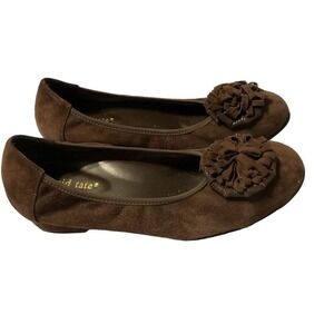 David Tate Quick Ballet Flat Brown Suede Shoes 10 wide